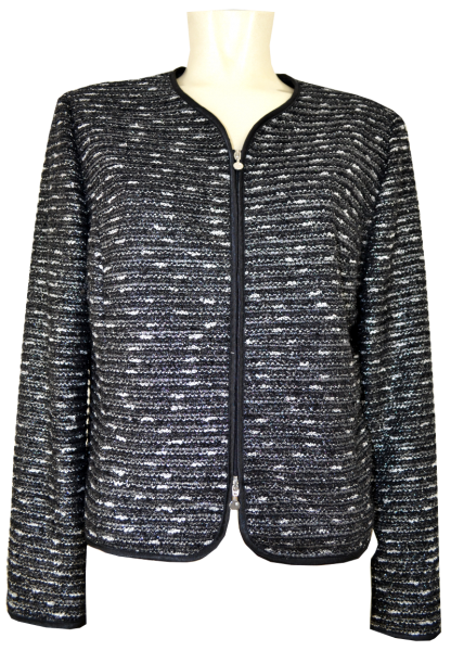 Boucle`Kurzjacke mit Glanzeffekt