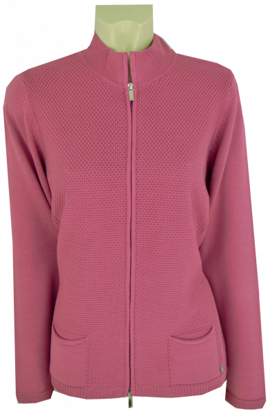 Strickjacke mit R-V in malve