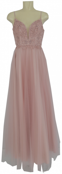 Langes Ballkleid in peony pink