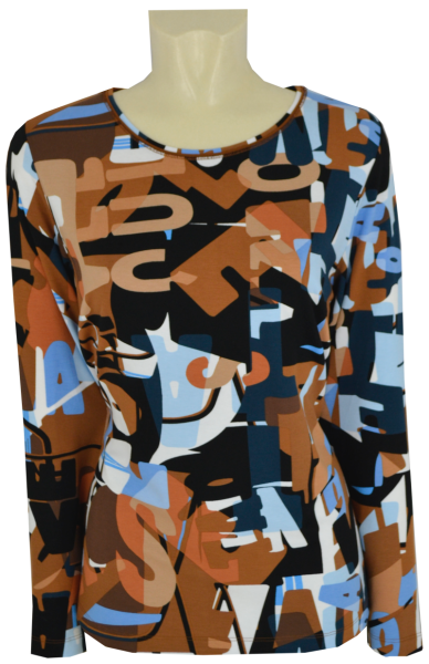 3/4 Arm T-Shirt in mehrfarbig gemustert