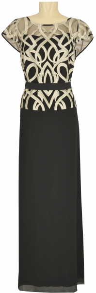Langes Ballkleid in sandshell-schwarz