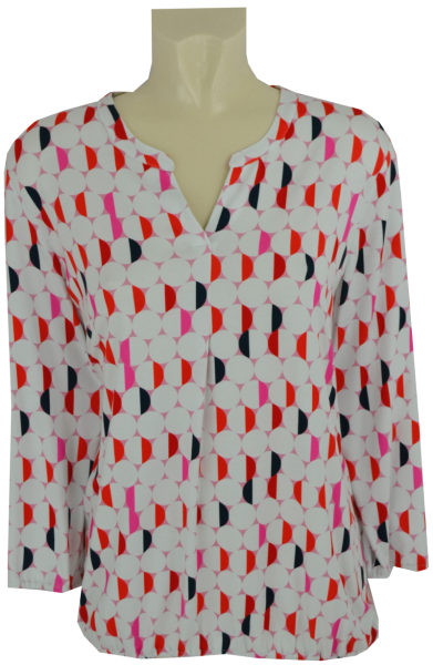 1/2 Arm Shirt in mehrfarbig gemustert mit pink