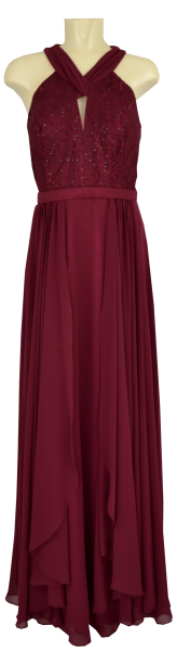 Langes Ballkleid in Rubin Rot