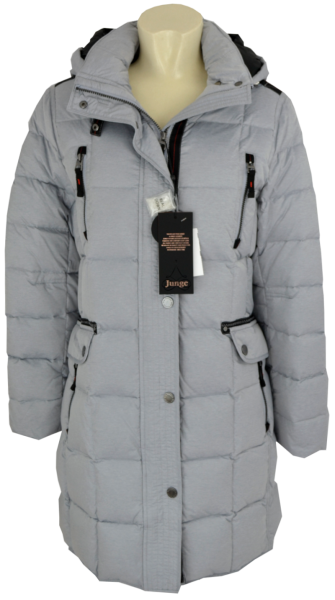 Daunen Stepp-Kurzmantel in silver-grey