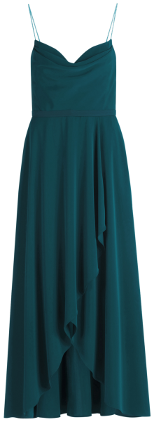 Ballkleid im Vokuhila-Stile in diamond green
