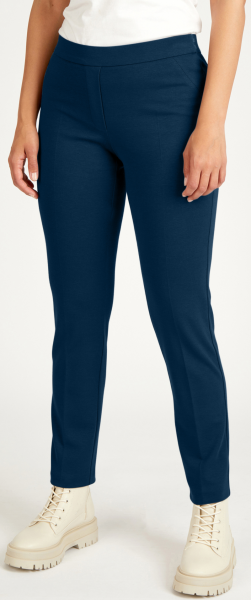 Schmal geschnittene Jersey Hose in dunkel blau