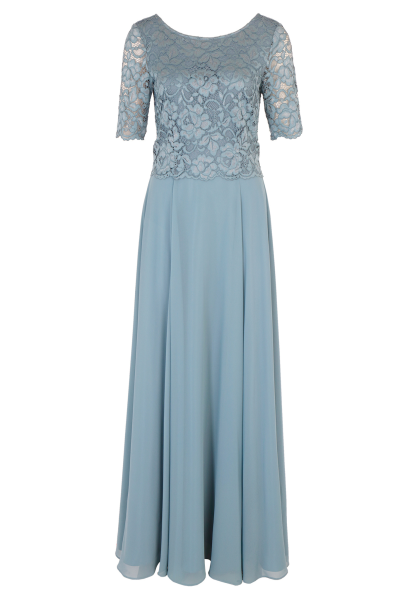Langes Abendkleid in bluish grey