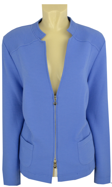 Jersey Blazer-Jacke in bleu