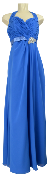 Ballkleid lang aus Chiffon in royal