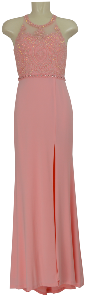 Langes Chiffon Ballkleid in rose cloud