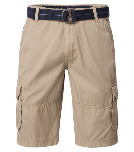 Baumwoll Cargo-Bermuda in beige