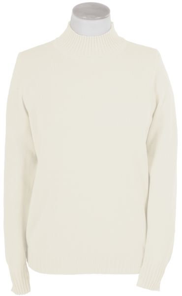Antiallergischer Pullover mit Stehbund in wollweiß