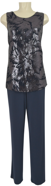 Jumpsuit in dark blue-black mit Pailletten
