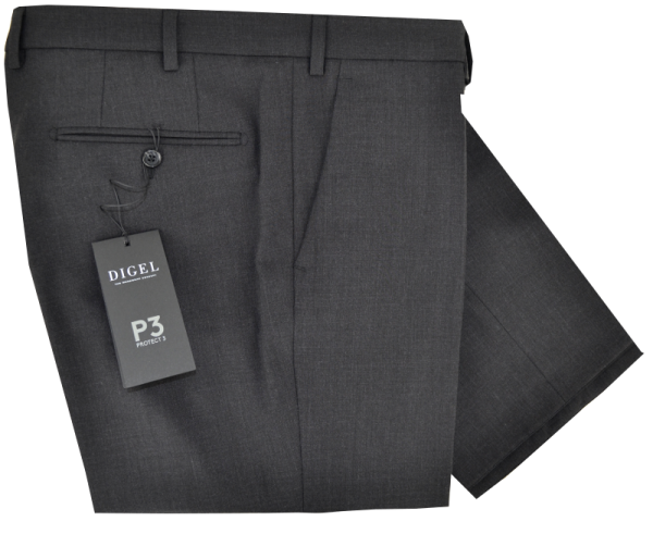 Stoffhose in anthrazit mit feiner Struktur