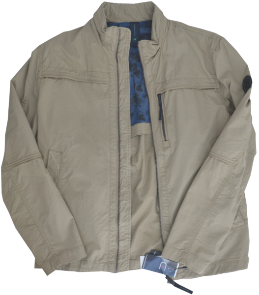 Leichte Baumwoll Outdoor Jacke in beige-khaki