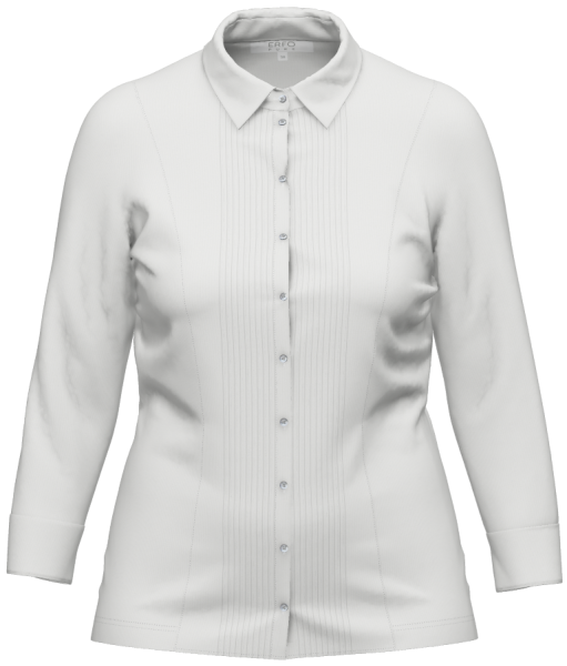 3/4 Arm Kragenbluse in weiß