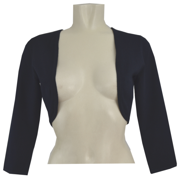 Kurzes Strickbolero in dunkel blau