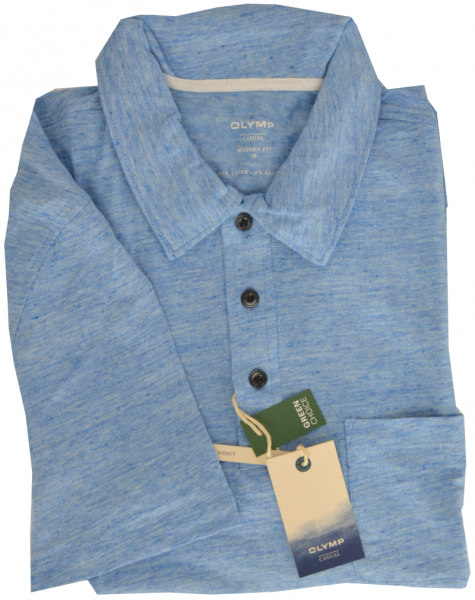 1/2 Arm Polo Shirt in bleu meliert