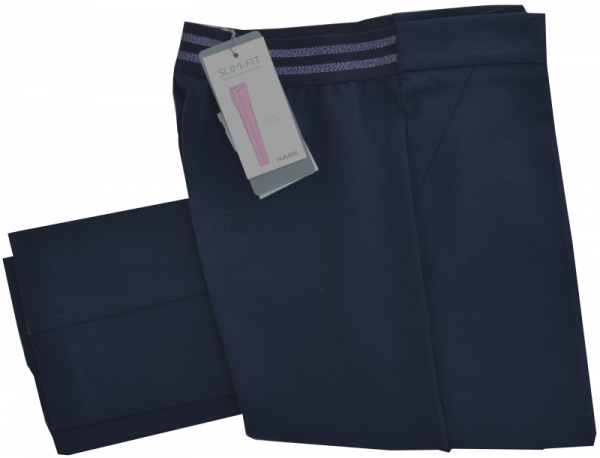 Schmal geschnittene Jersey Hose in dunkel blau