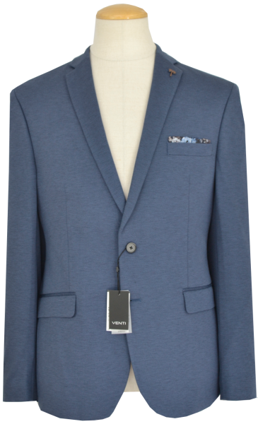 Leichtes Jersey Sakko in blau meliert
