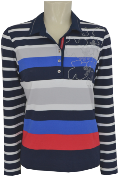1/1 Arm Polo Shirt mit Print