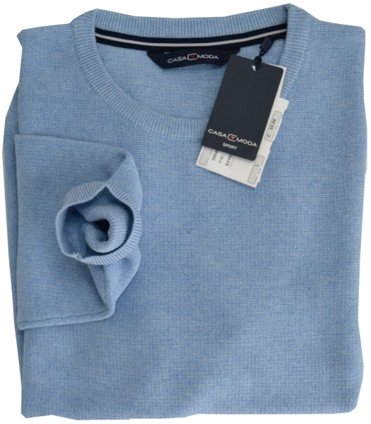 Pullover mit Rundhals in hell blau