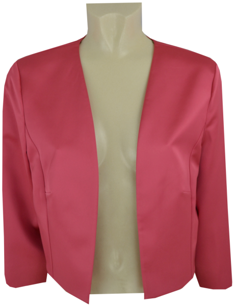 Bolero-Jacke aus Stretch Satin in lipstick pink