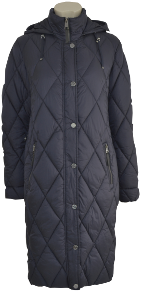 Warmer Kurzmantel in marine-blau
