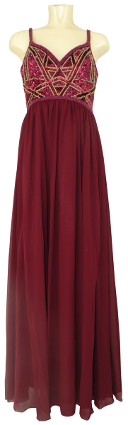 Ballkleid lang in deep red