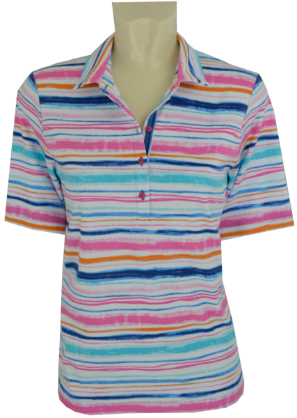 1/2 Arm Polo Shirt in allover gemustert