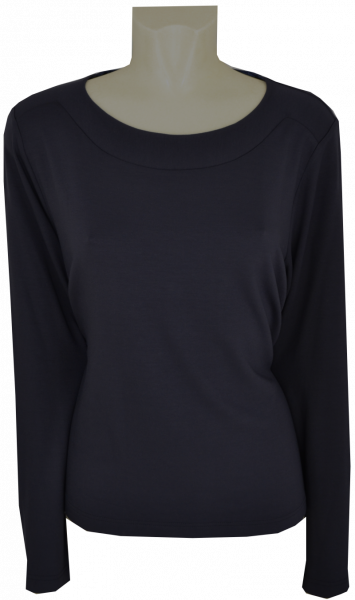 Sweat-T-Shirt mit 1/1 Arm in marine blau