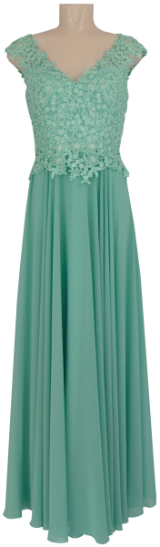 Langes Ballkleid in mint