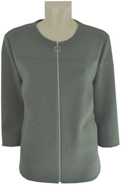 Leichte Jersey Jacke in khaki