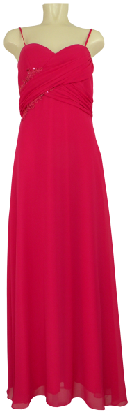 Ballkleid lang in Magenta Rot