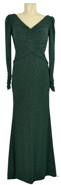 Langes Ballkleid in dark green