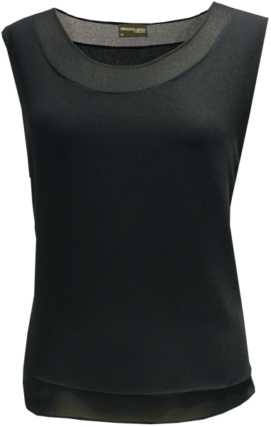 Doppellagiges Top in schwarz