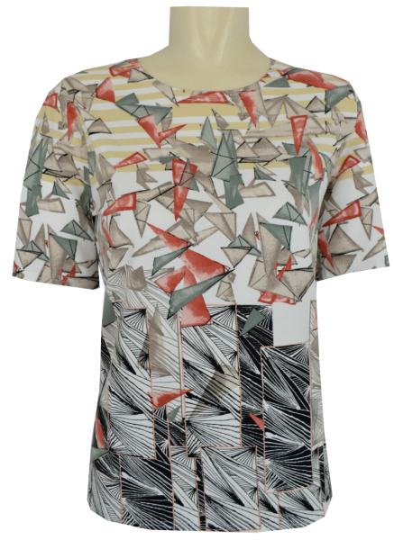 1/2 Arm T-Shirt in allover gemustert