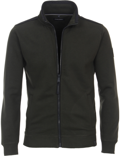 Sweat-Jacke in oliv