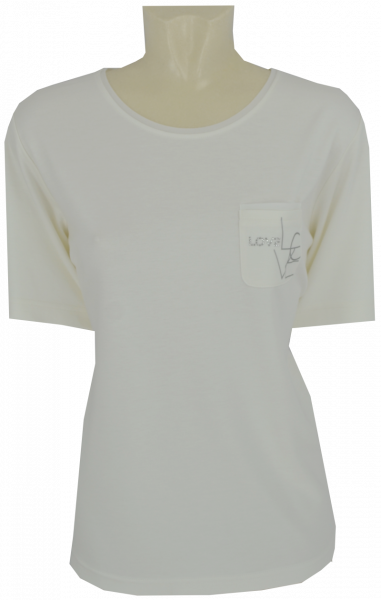 BIKER 1/2 Arm T-Shirt in ecru
