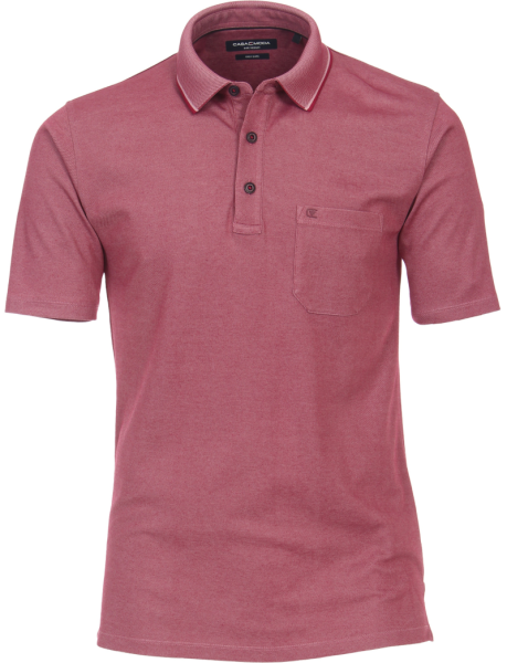 1/2 Arm Polo Shirt in kamin-rot meliert