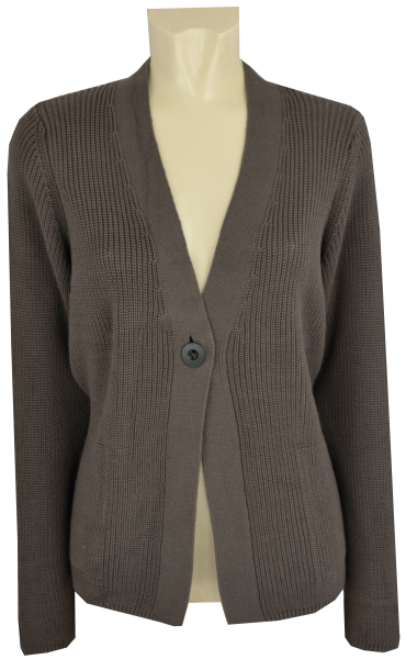 Offene Strickjacke in taupe