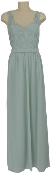 Langes Ballkleid in chalk green