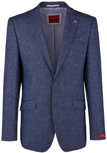 Leichter Anzug Blazer in mittel blau mit Struktur
