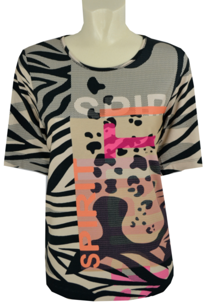 1/2 Arm T-Shirt in mehrfarbig gemustert