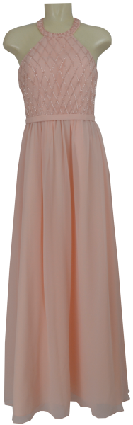 Langes Chiffon Ballkleid in rose blush