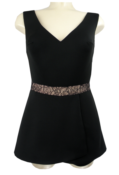 Shorty Jumpsuit in schwarz