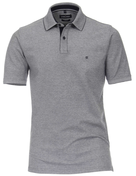 1/2 Arm Polo Shirt in blau meliert