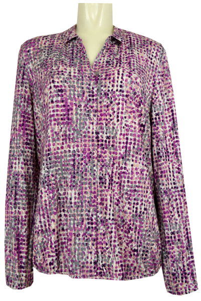 1/1 Arm Bluse in allover gemustert