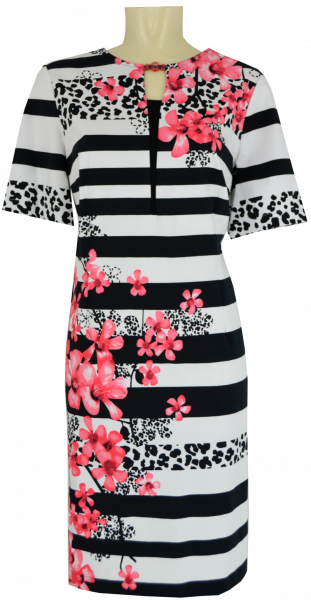 Mittellanges Sommerkleid in floraler Optik