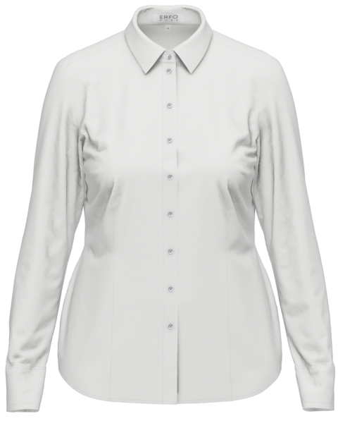 1/1 Arm Kragenbluse in weiß
